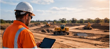 Project engineering support on a civil construction site