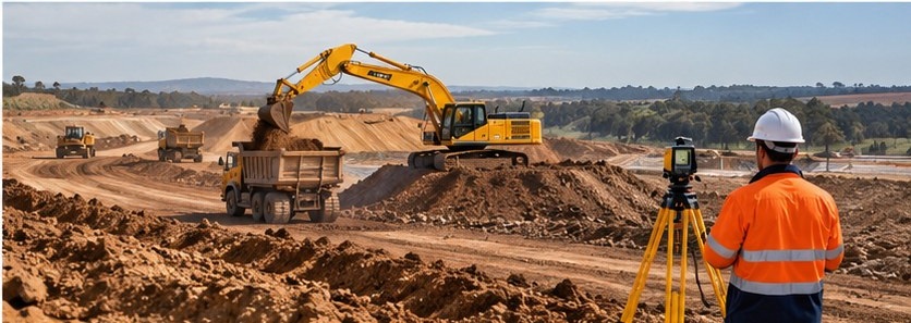 Bulk earthworks and landfill construction