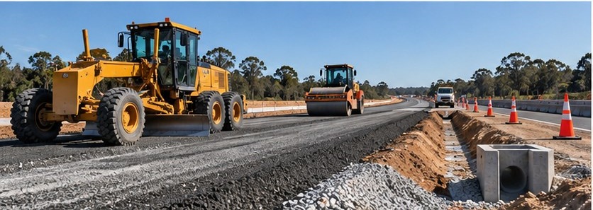 Road pavement construction
